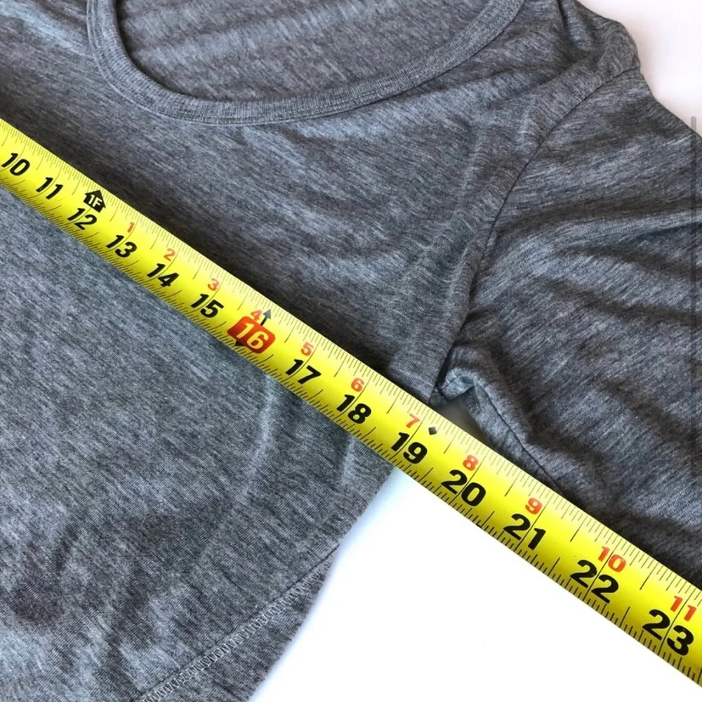 NWT ALTERNATIVE APPAREL Grey Scoop Neck Long Sleeve T-Shirt XL - Picture 3 of 5